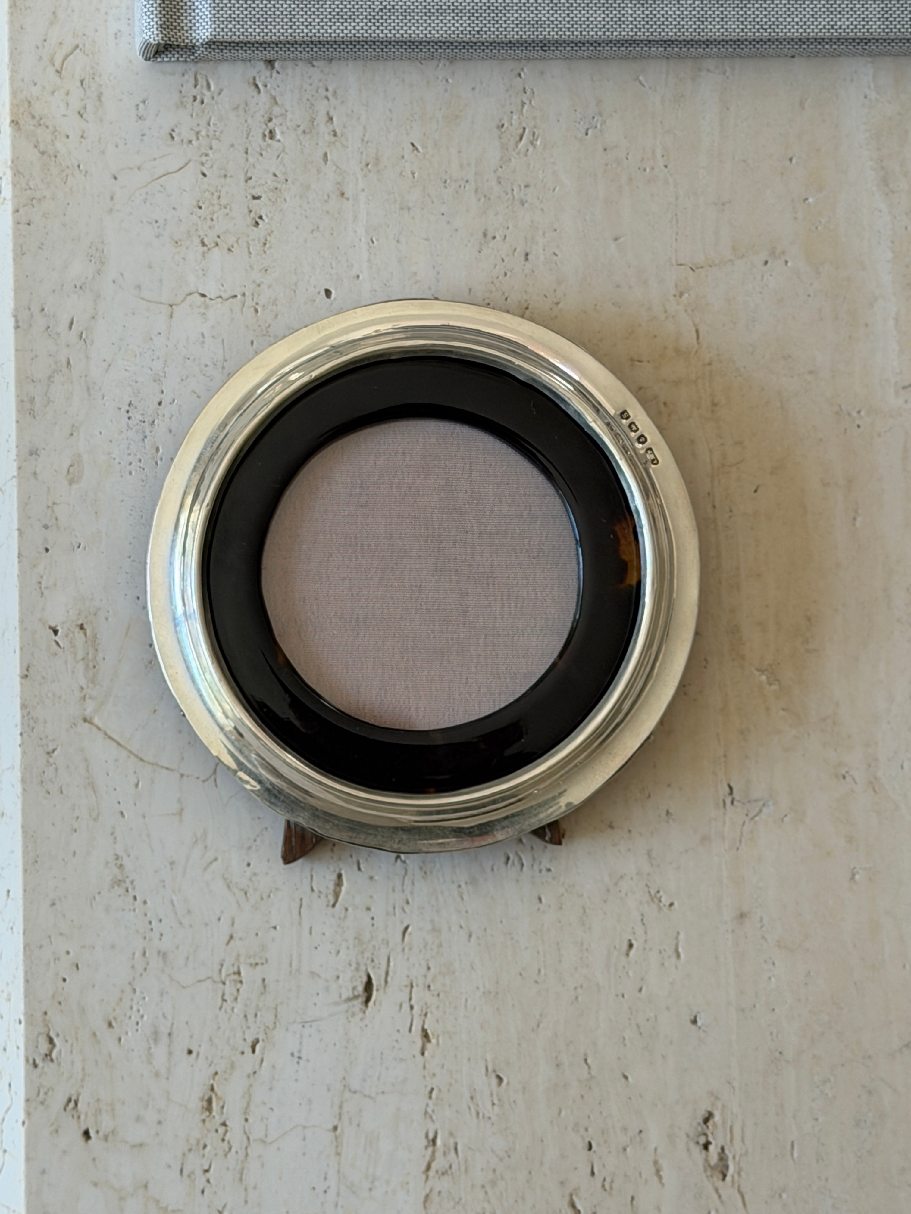 Antique Sterling Silver Tortoiseshell Round Picture Frame | Collectors Gene