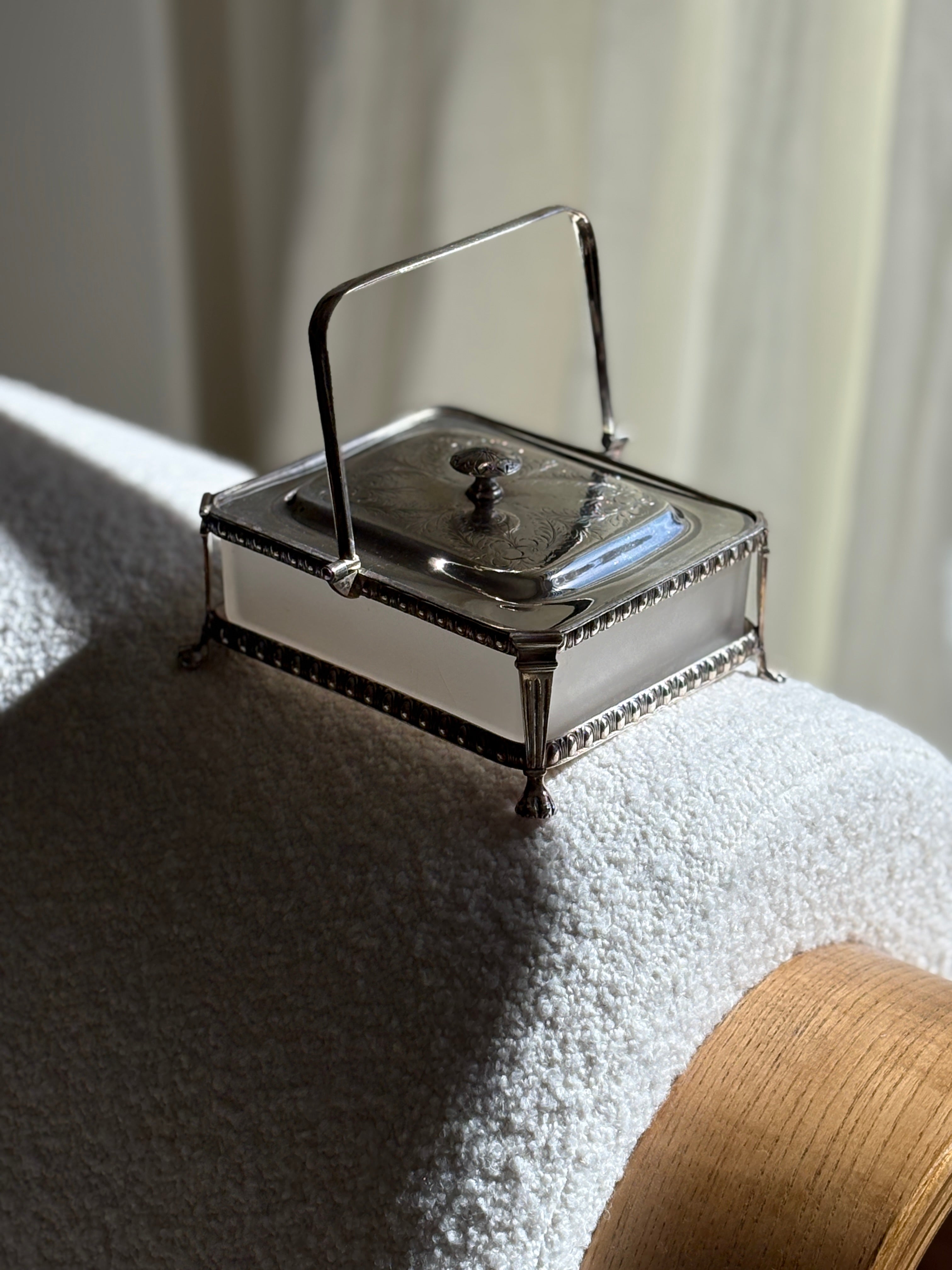 Antique Victorian Silver Plate Sardine Box | Collectors Gene