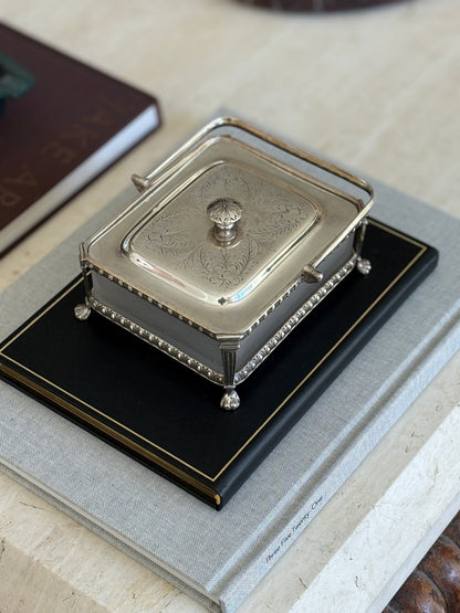 Antique Victorian Silver Plate Sardine Box | Collectors Gene