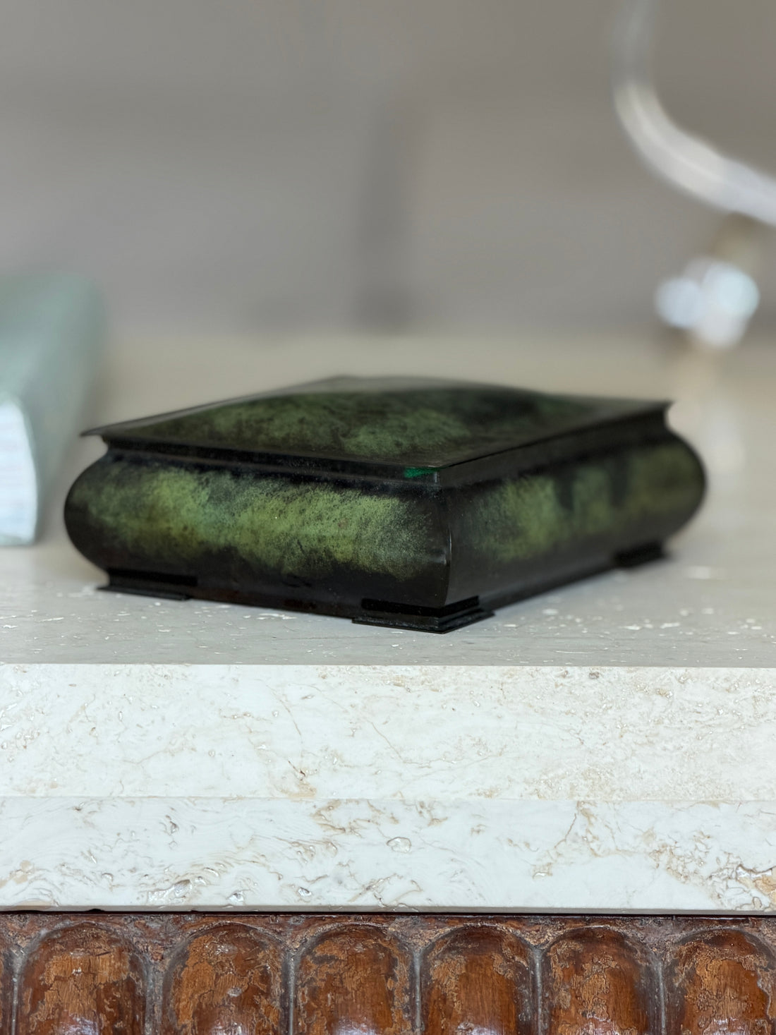 Art Deco Danish Bronze Humidor Box by Holger Fridericias