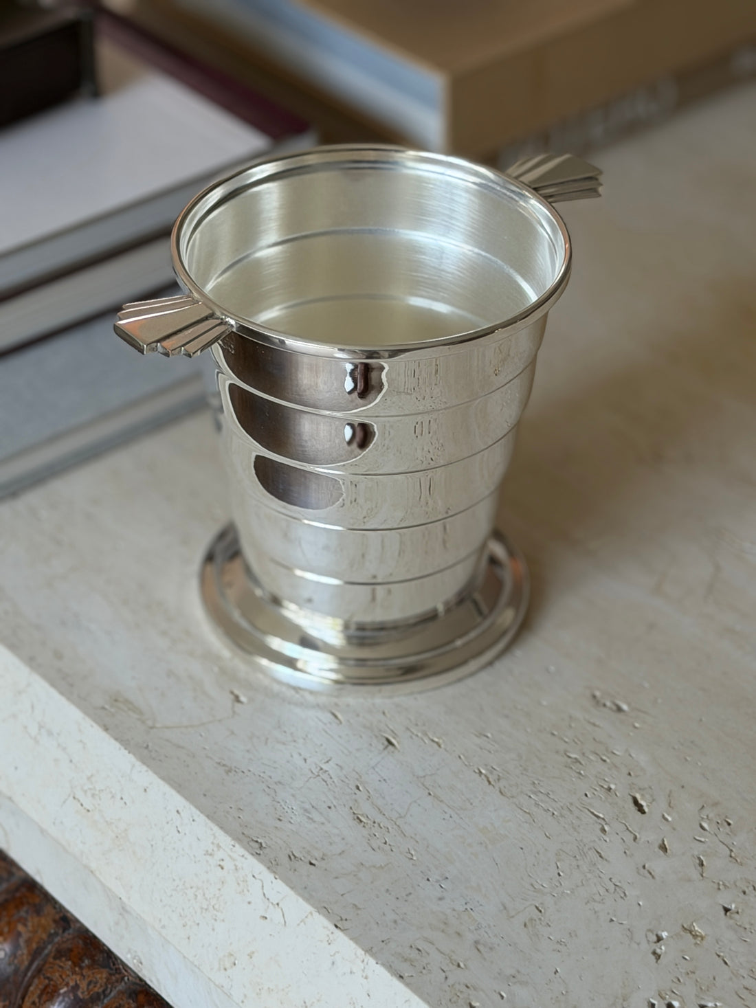 Art Deco Graduated Silver Plate Ice Bucket c.1930 | Collectors Gene