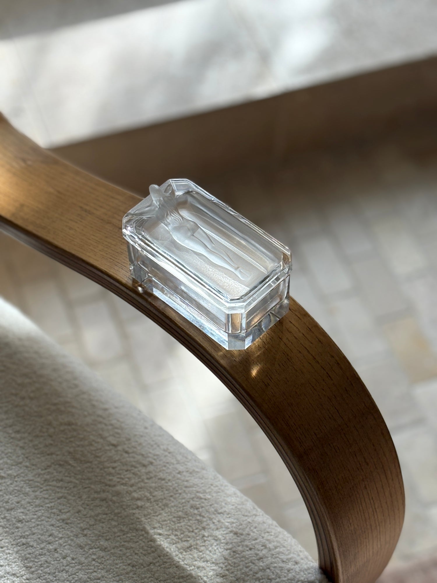 Art Deco Nude Box in Frosted Glass | Collectors Gene