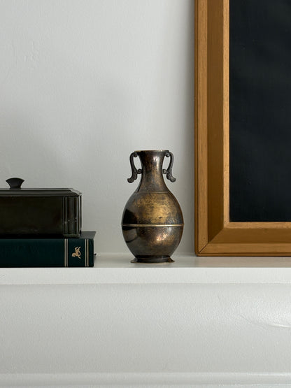 Art Deco Scandinavian Patinated Amphora Handled Vase | Collectors Gene