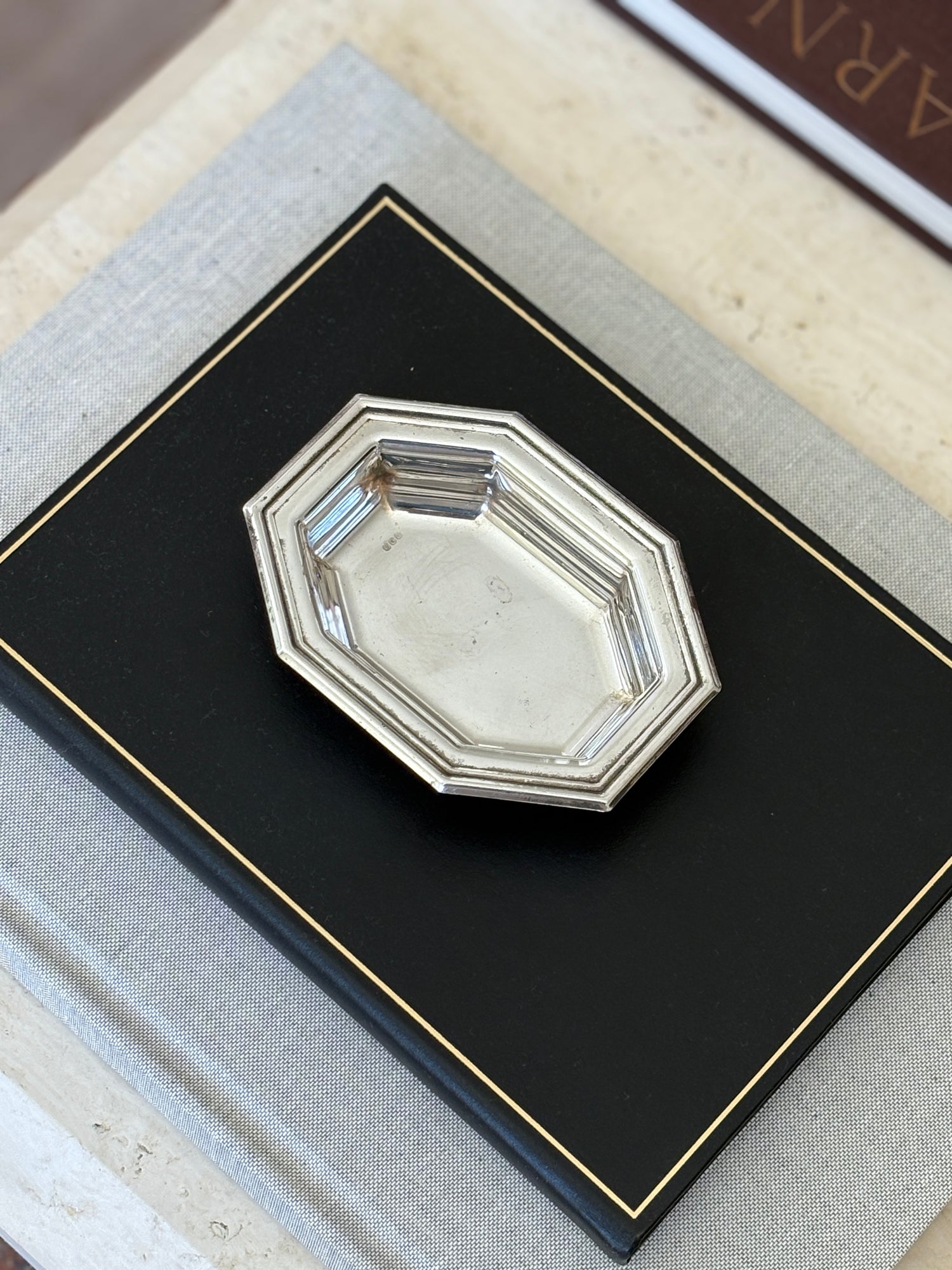 Art Deco Silver Plated Octagon Catchall Bowl - England | Collectors Gene