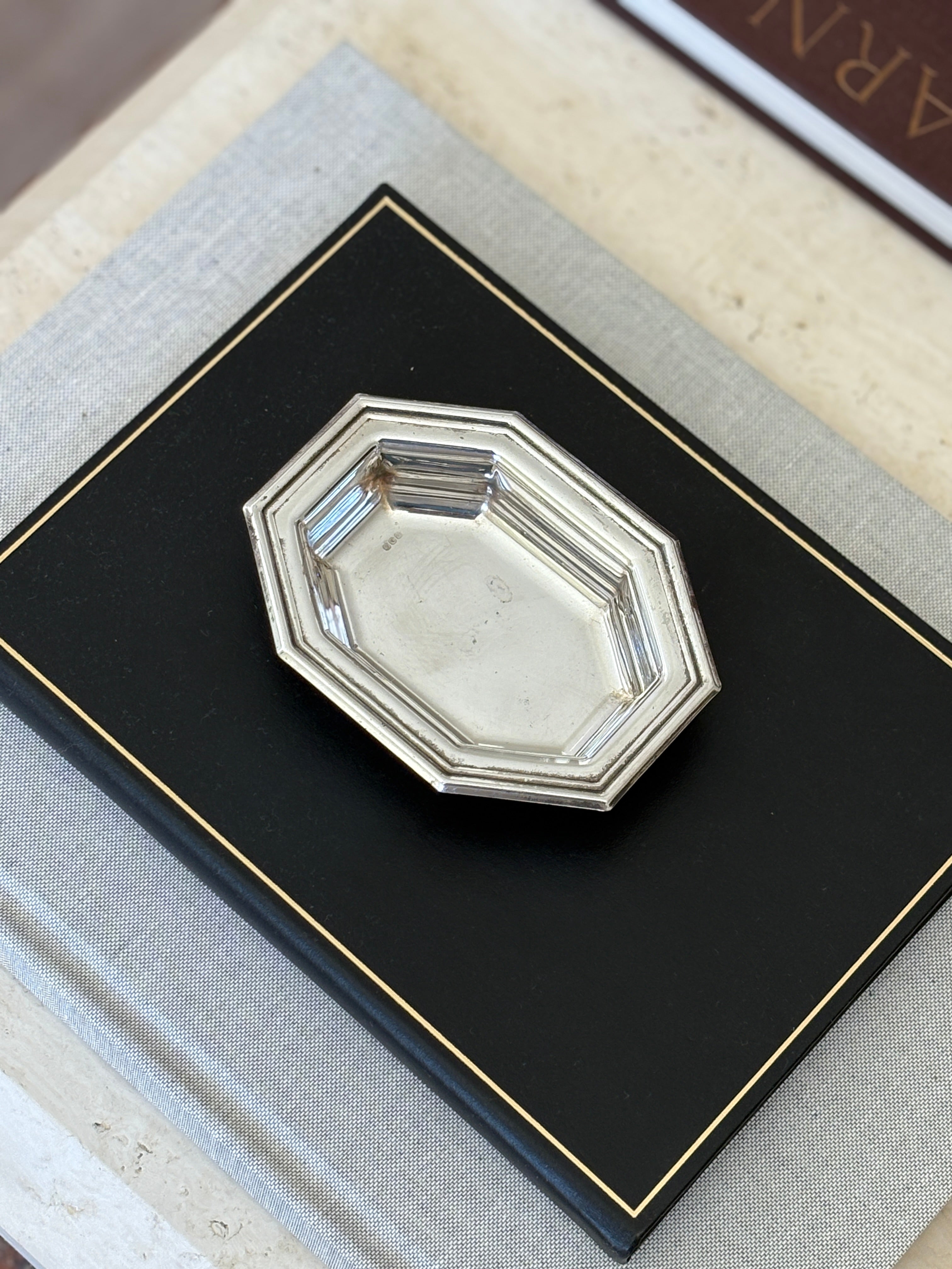 Art Deco Silver Plated Octagon Catchall Bowl - England | Collectors Gene