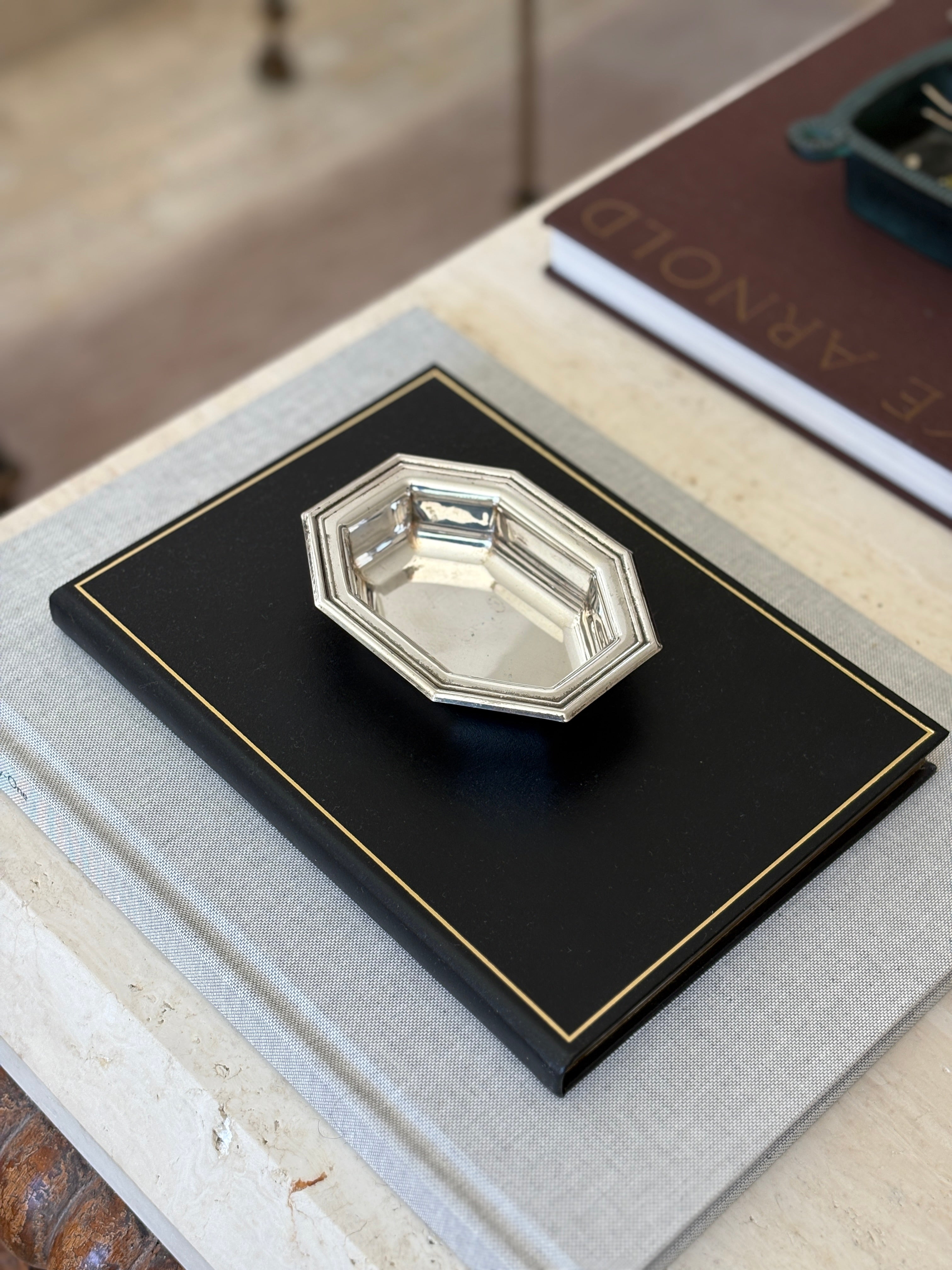 Art Deco Silver Plated Octagon Catchall Bowl - England | Collectors Gene