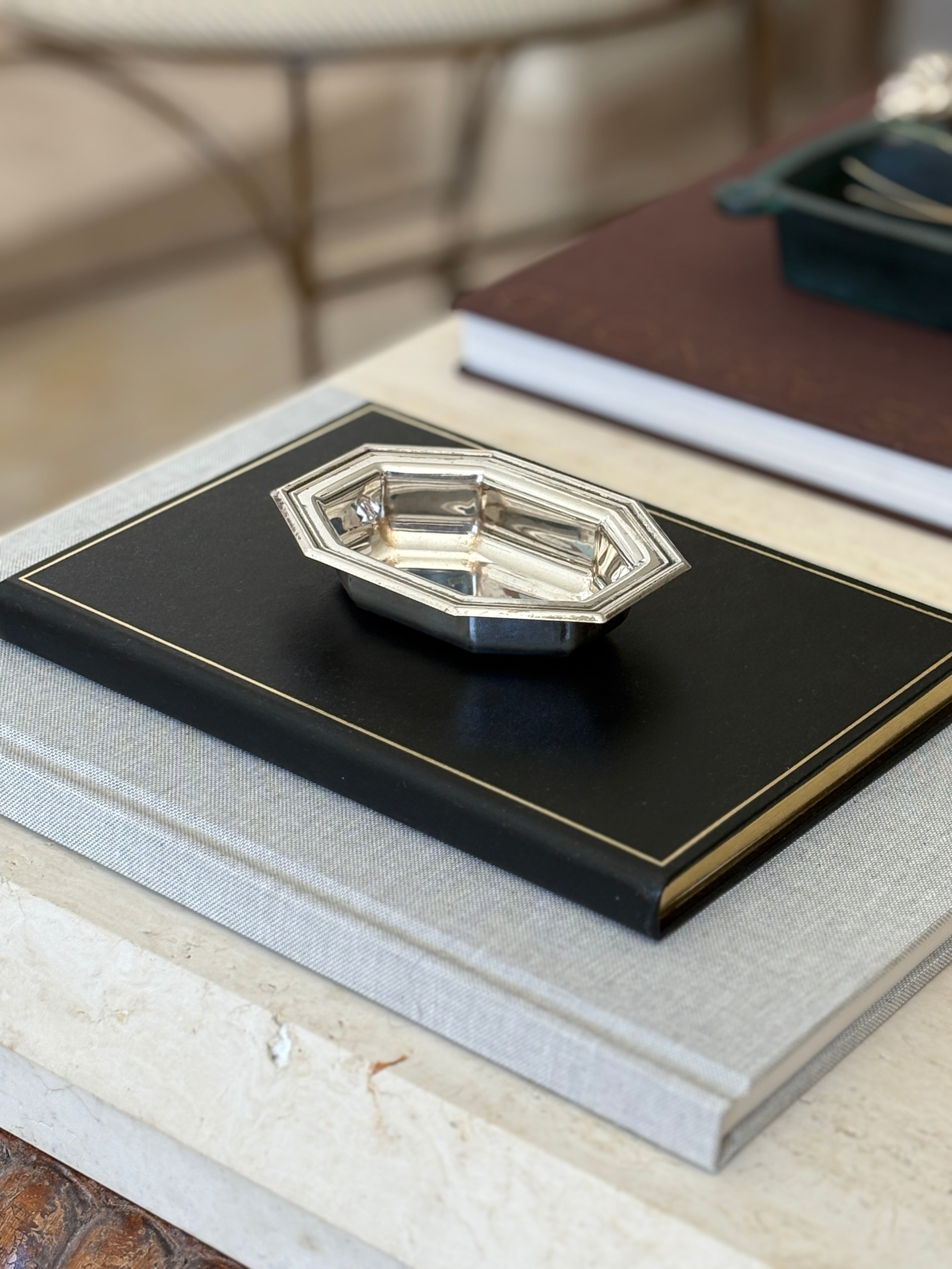 Art Deco Silver Plated Octagon Catchall Bowl - England | Collectors Gene