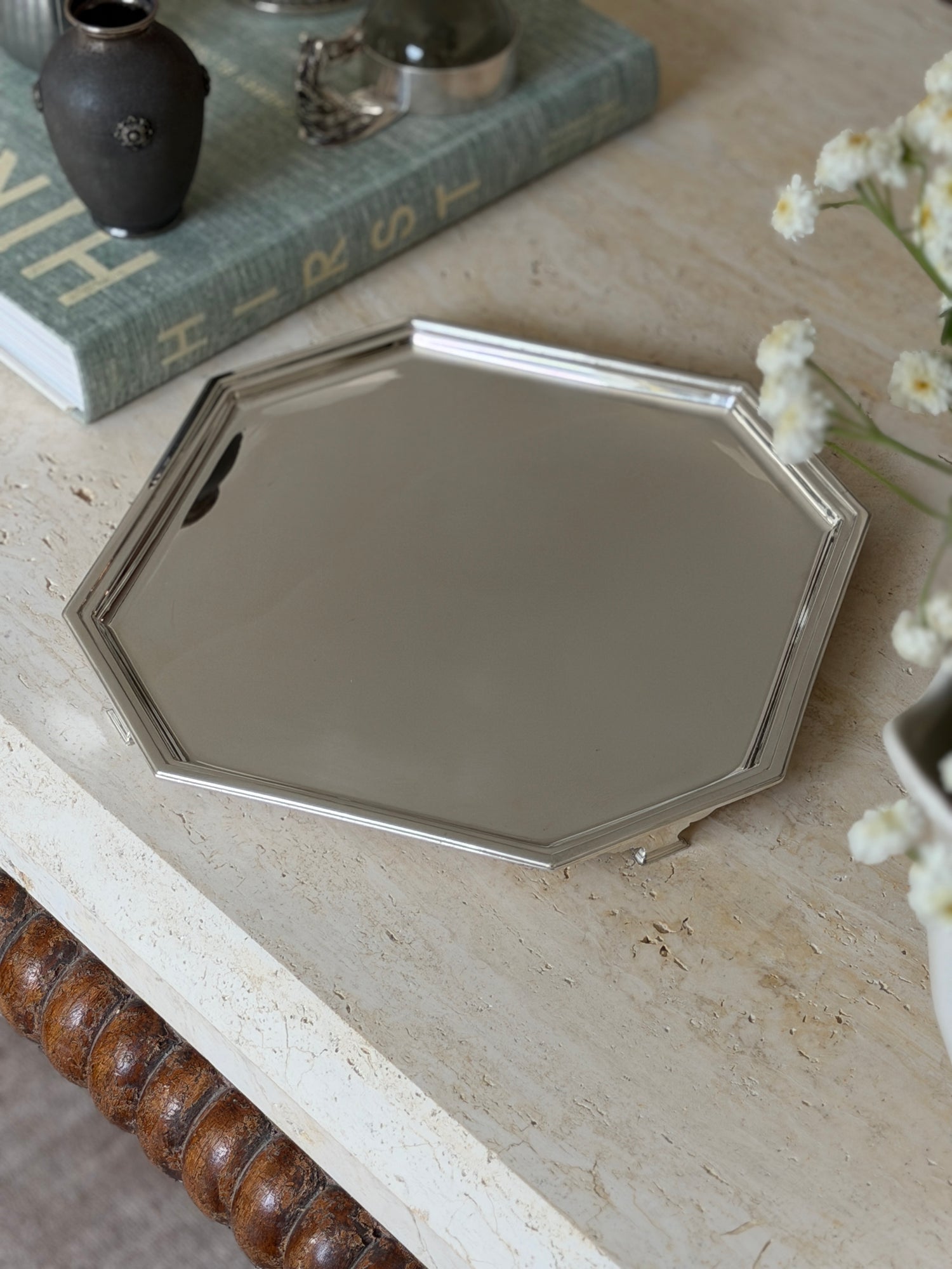 Art Deco Silver Plated Salver by W. Greenwood Sons British c.1920 | Collectors Gene