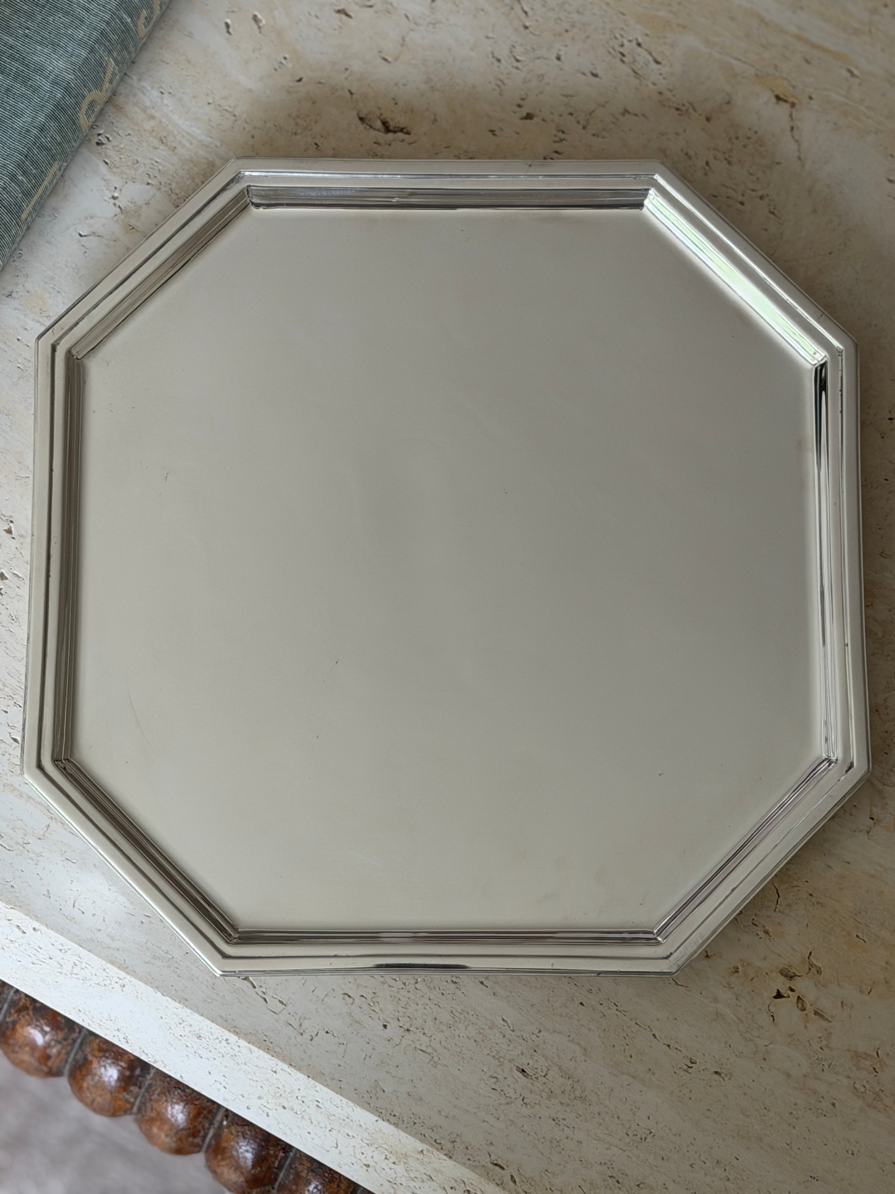 Art Deco Silver Plated Salver by W. Greenwood Sons British c.1920 | Collectors Gene