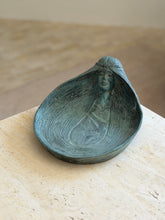 Art Deco Style Green Patinated Bronze Woman Sculptural Bowl Dish | Collectors Gene