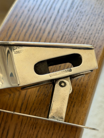 Asprey &amp; Co. Silver Table Clip Clamp On Matchbox Holder &amp; Ashtray – London 1922  | Collectors Gene