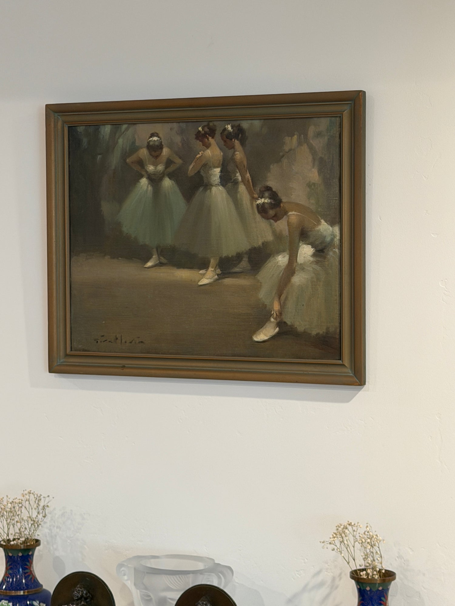 Ballerinas Oil Painting by Juan Giralt-Lerin | Collectors Gene