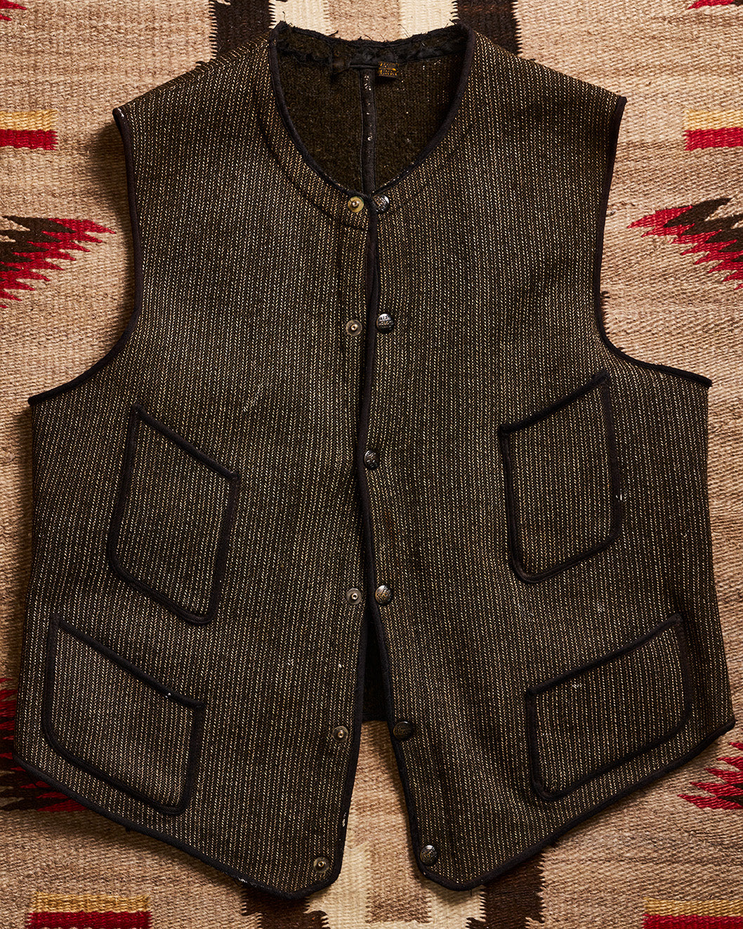 Beech Vest with Snap Placket with Belted Back | Doug Bihlmaier