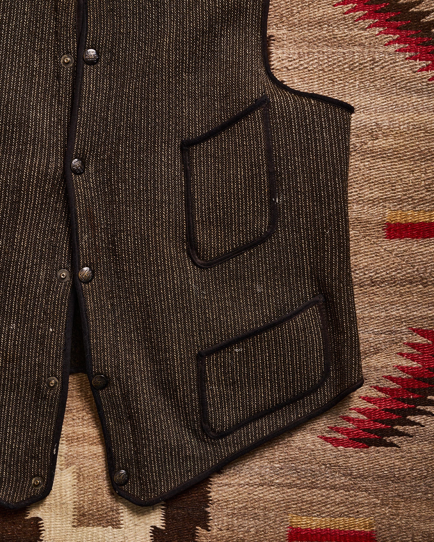 Beech Vest with Snap Placket with Belted Back | Doug Bihlmaier
