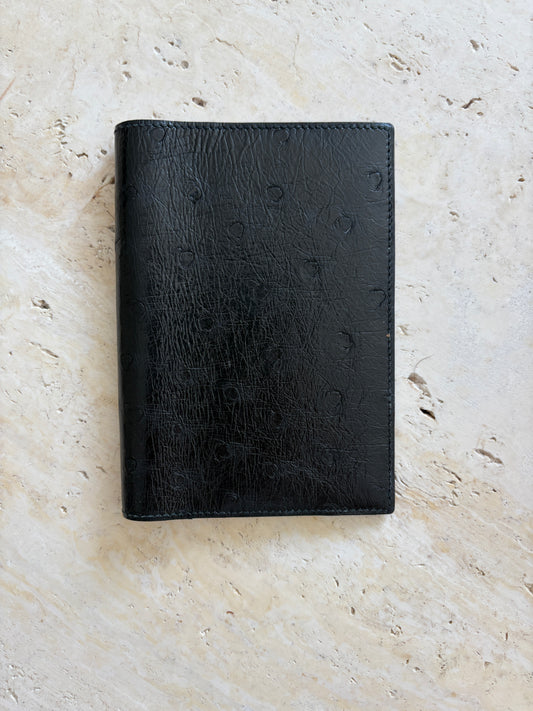 Black Hermès Ostrich GM Agenda Cover | Rare & Collectible at Collectors Gene