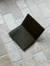 Bottega Veneta Intrecciato Leather Flap Card Case Wallet in Khaki | Collectors Gene