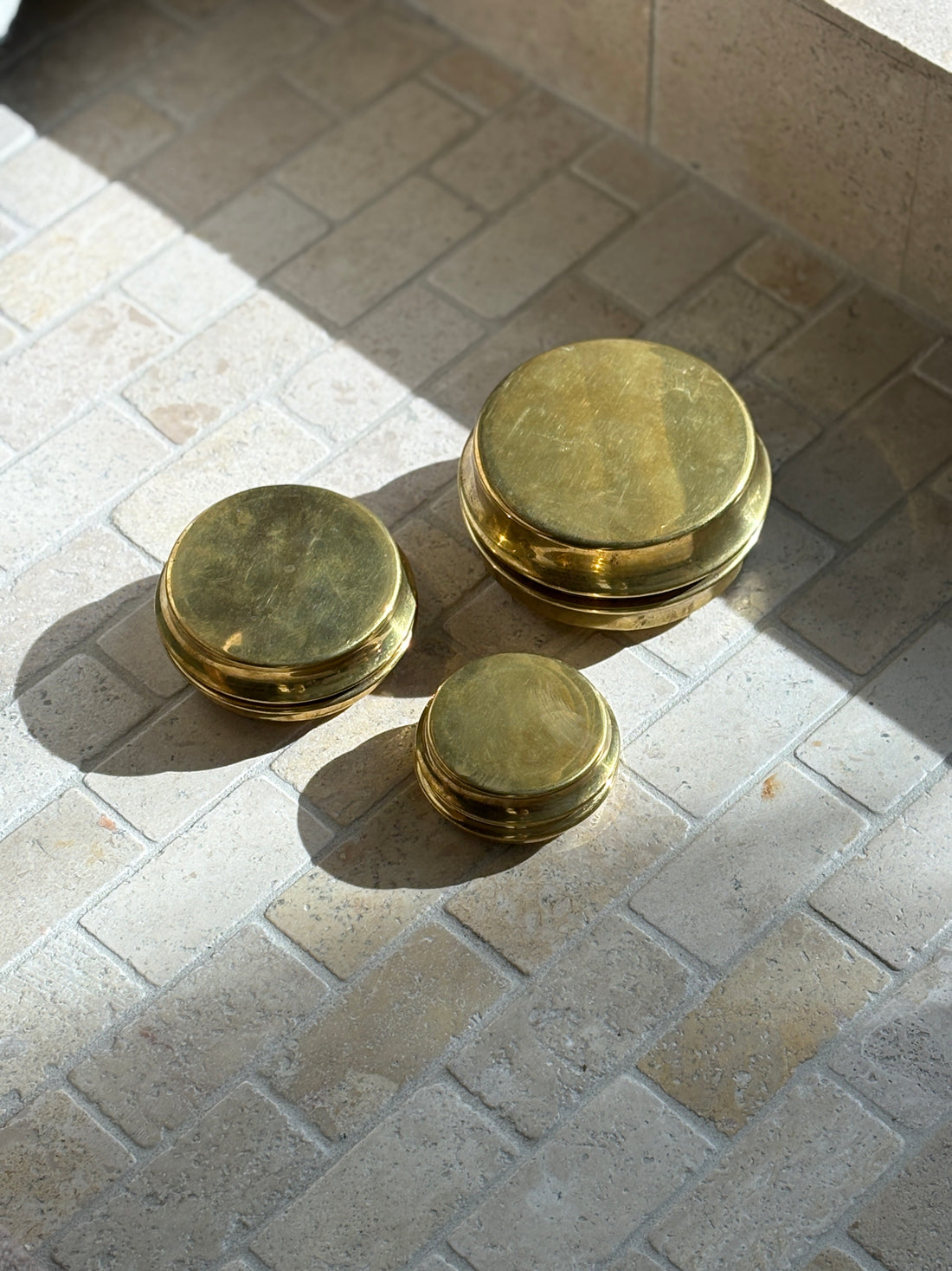Brass Italian Nesting Boxes by Gallinaro Oggettistica | Collectors Gene