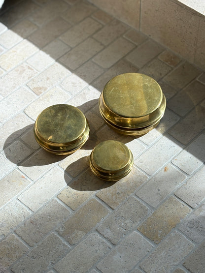 Brass Italian Nesting Boxes by Gallinaro Oggettistica | Collectors Gene