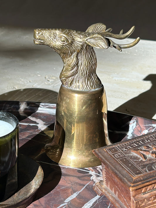 Brass Stag Deer Stirrup Cup | Collectors Gene Vintage Store