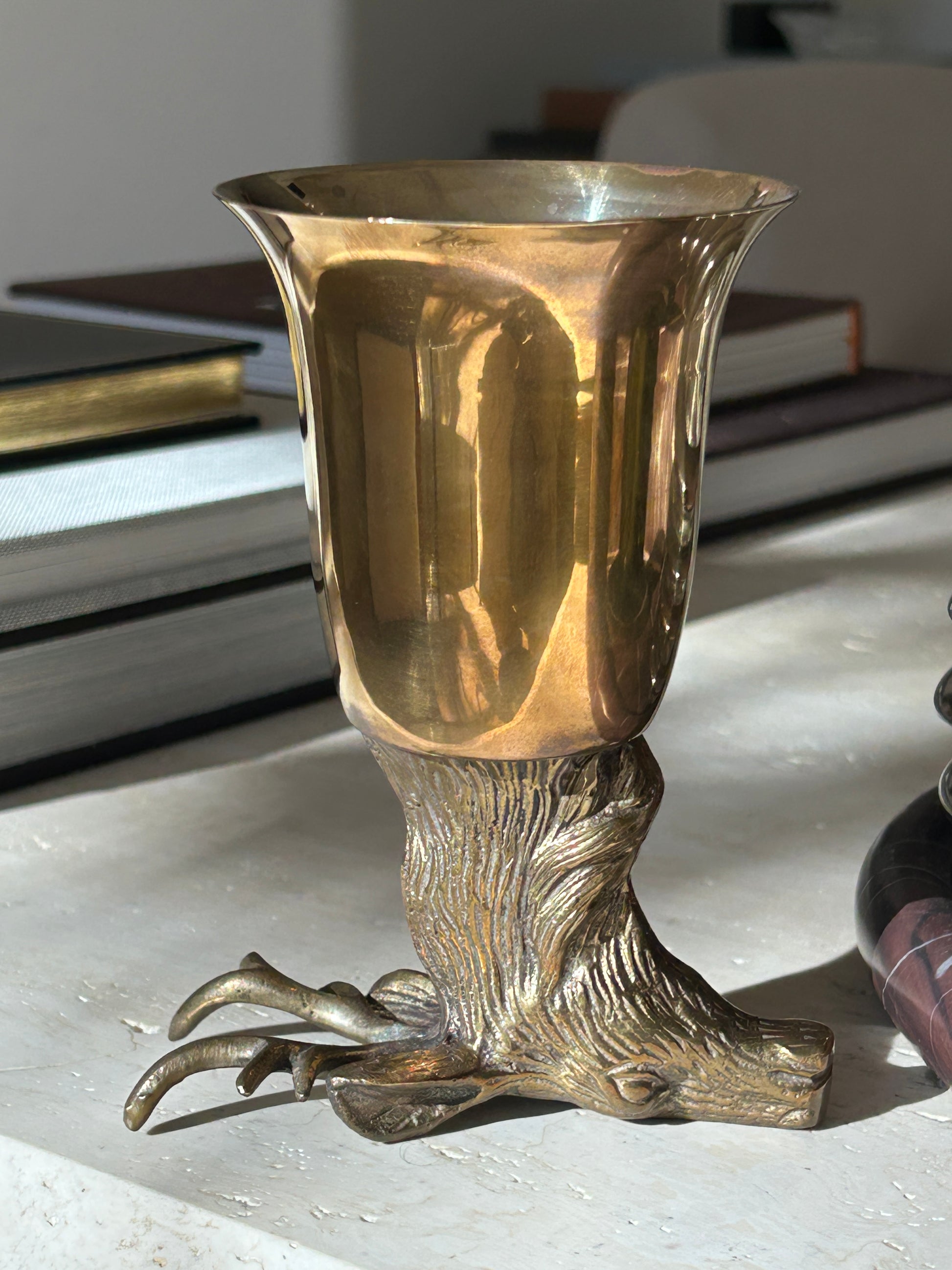 Brass Stag Deer Stirrup Cup | Collectors Gene Vintage Store