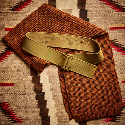 British WWI Olive with Brass Buckle Belt | Doug Bihlmaier