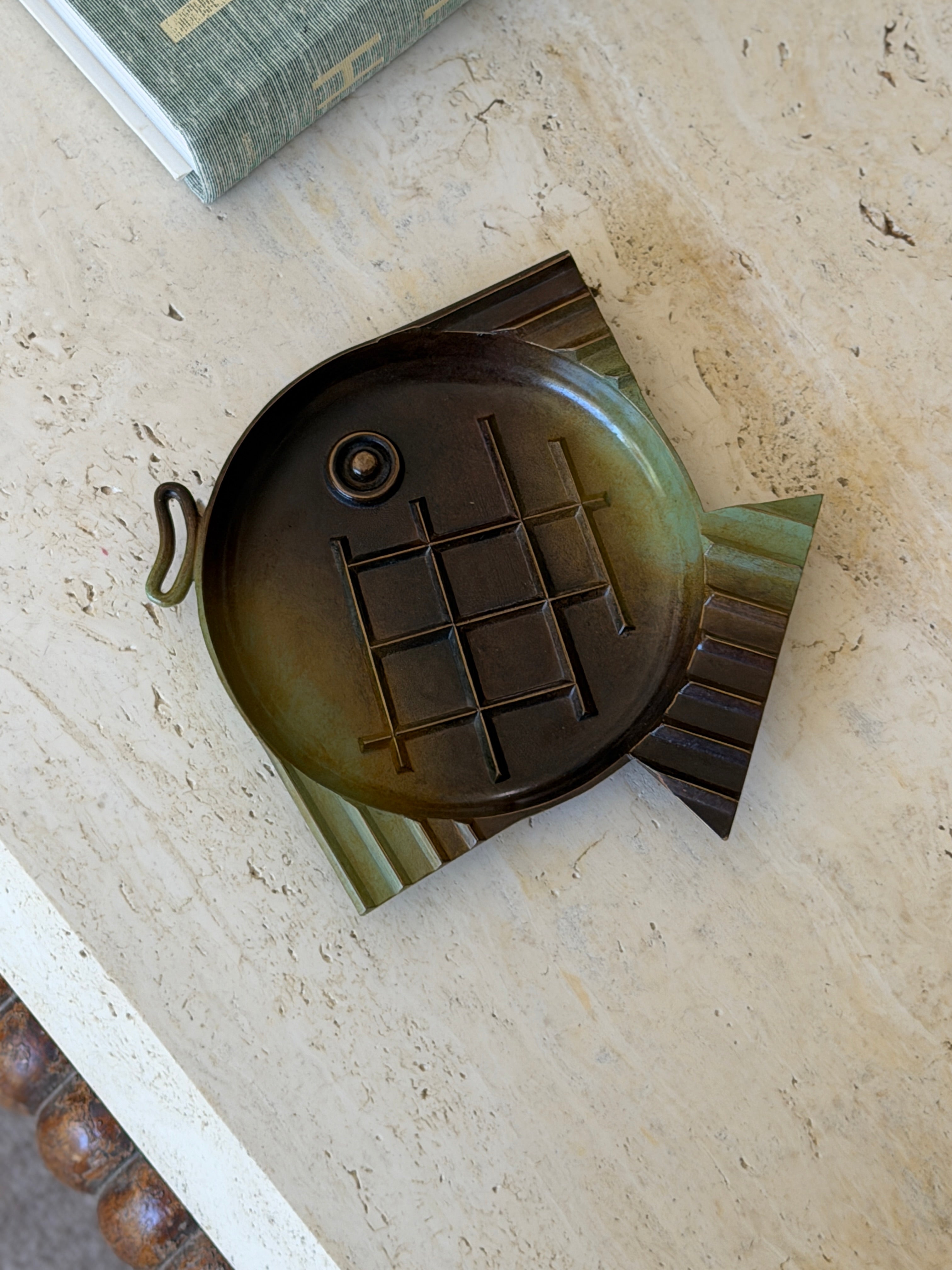 Bronze Art Deco Fish Dish by Ystad Brons - Sweden c.1940 | Collectors Gene