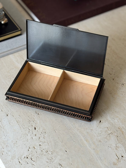 Bronze Box with Spiral Frieze and Cedar Lining