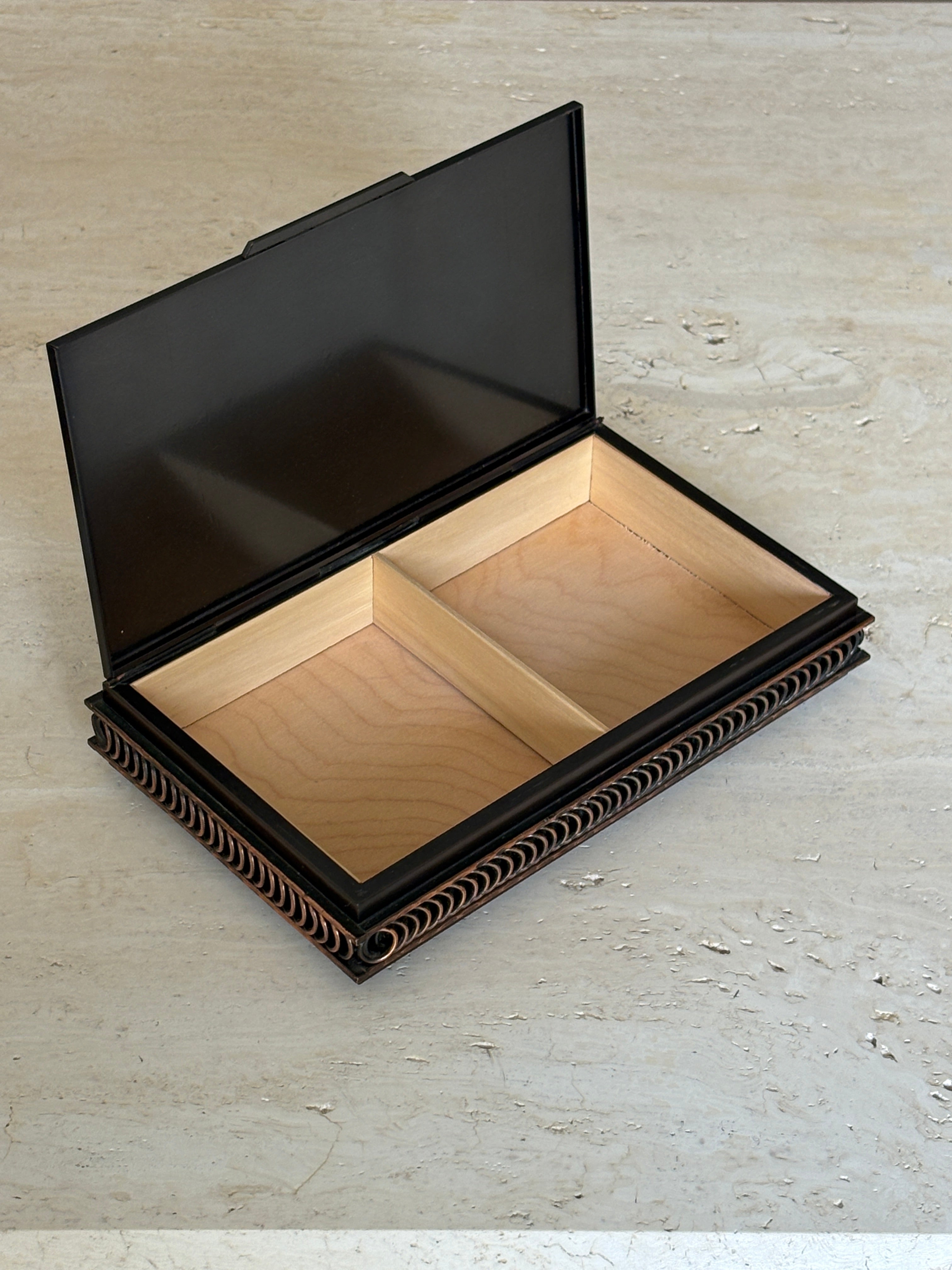 Bronze Box with Spiral Frieze and Cedar Lining
