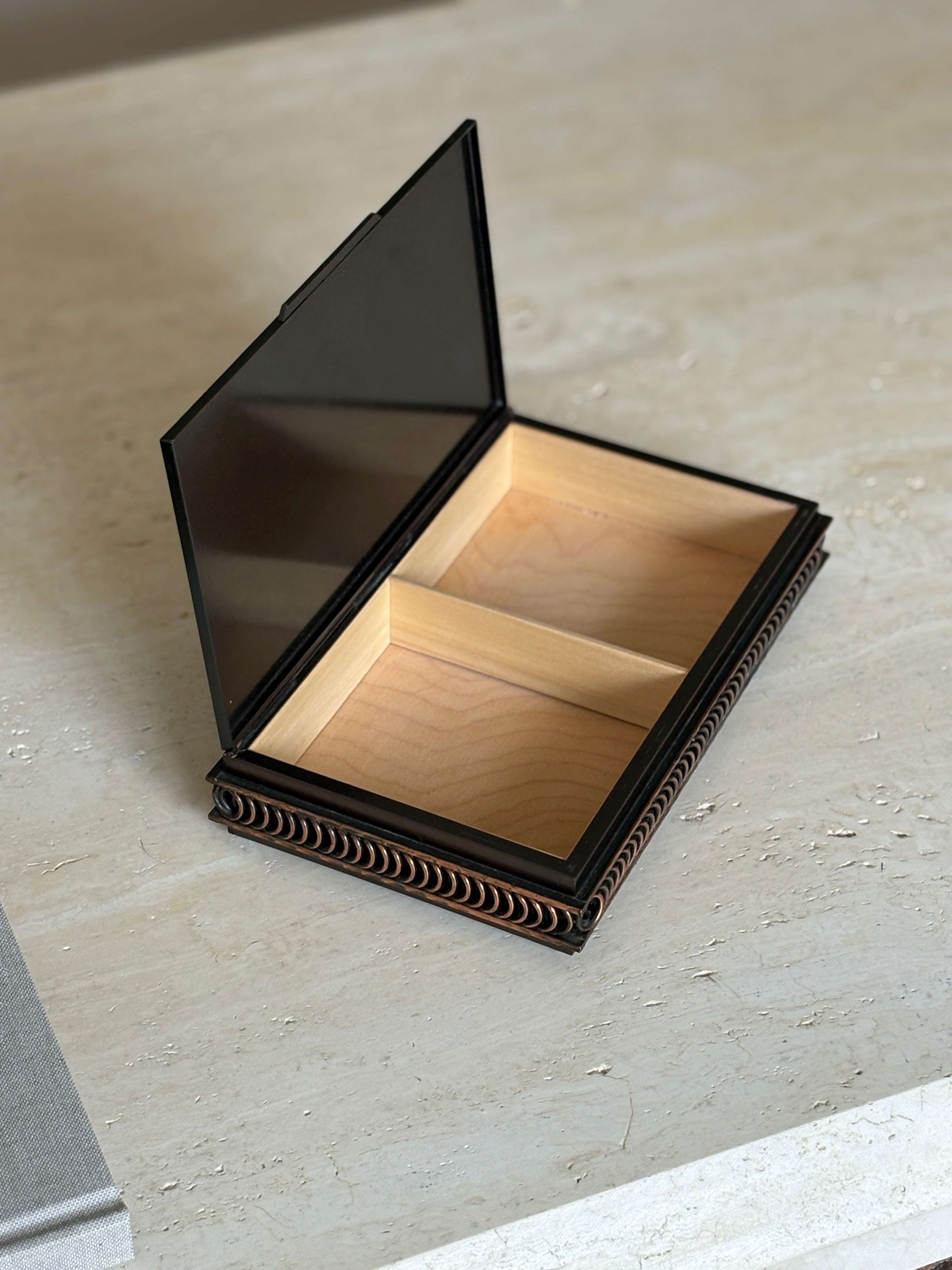 Bronze Box with Spiral Frieze and Cedar Lining