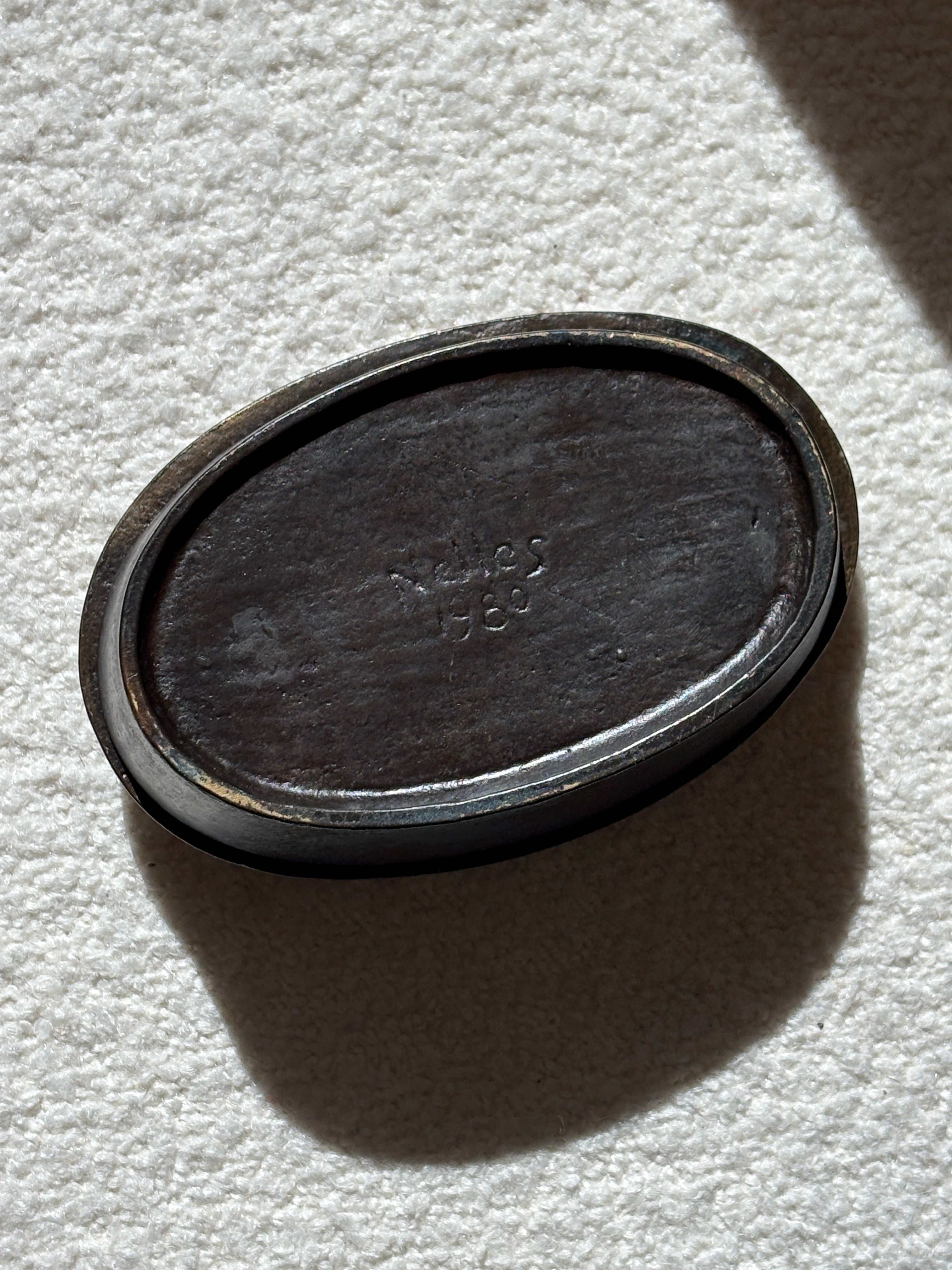 Bronze Face Sculpture Box by Scott Nelles Studio - c.1980 | Collectors Gene