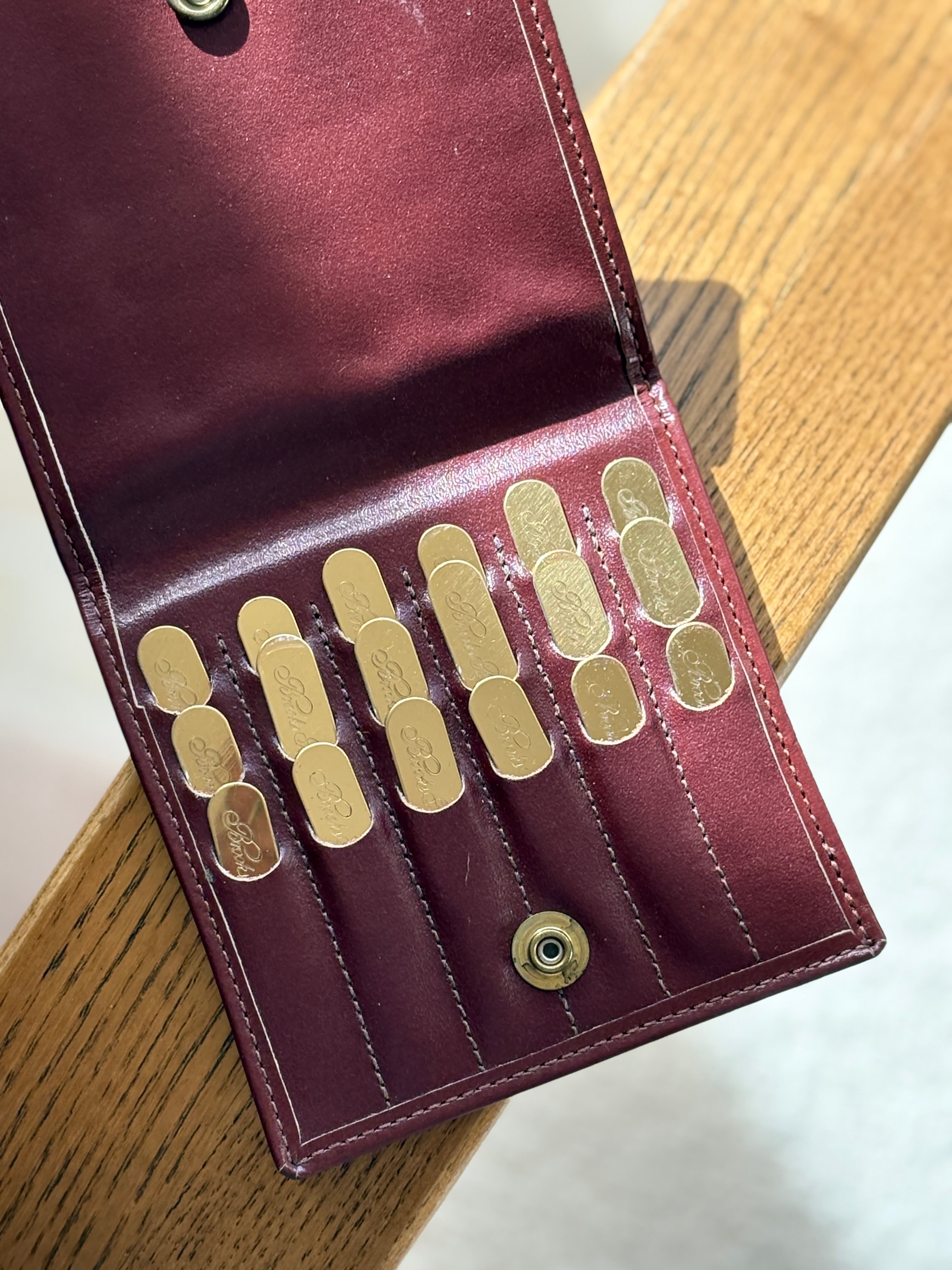Brooks Brothers Brass Collar Stays with Original Leather Case | Collectors Gene