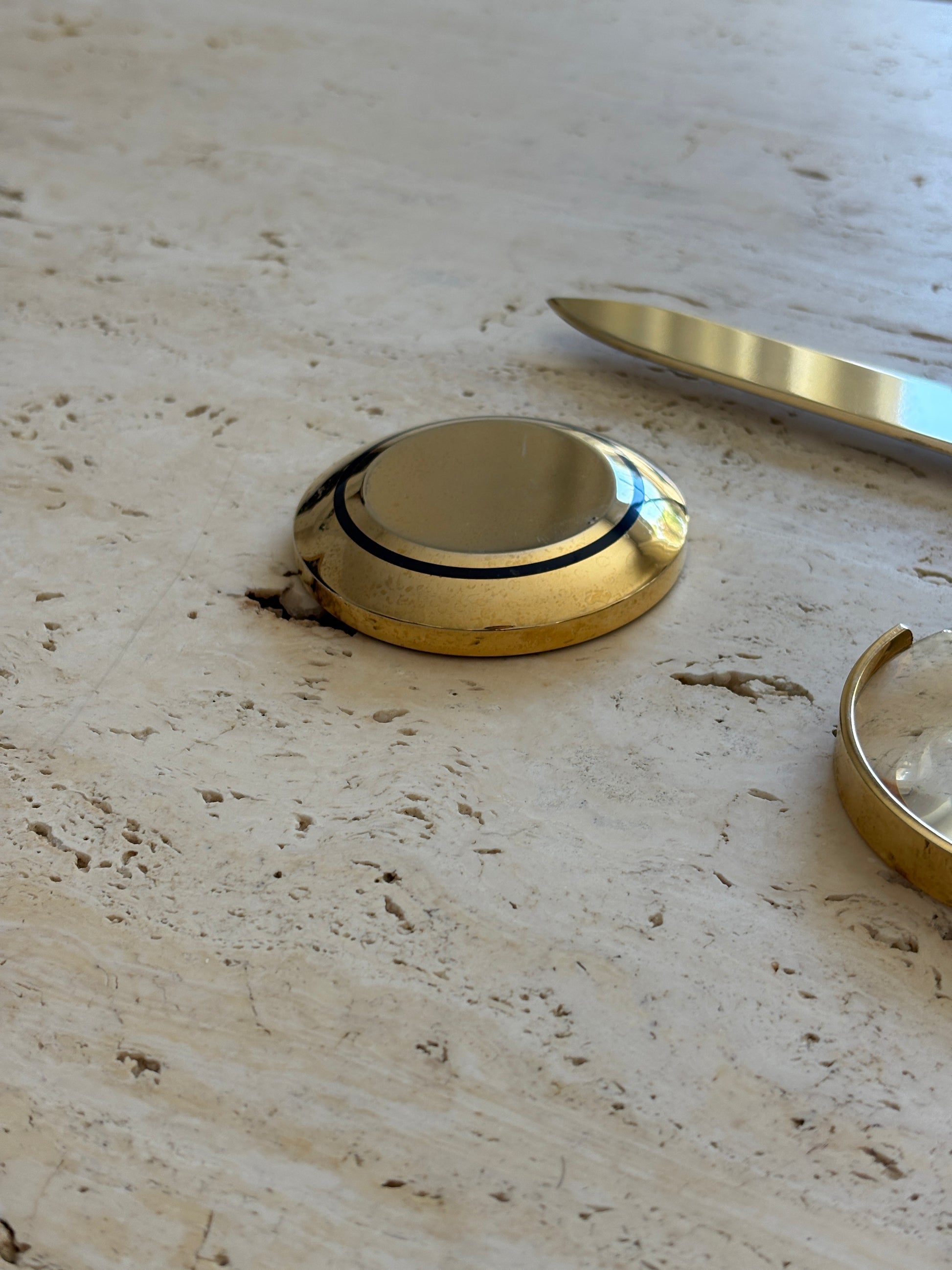 Brooks Brothers Italian Brass & Enamel Desk Accessories | Collectors Gene Collectibles