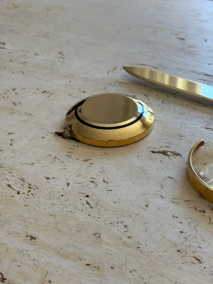 Brooks Brothers Italian Brass & Enamel Desk Accessories | Collectors Gene Collectibles