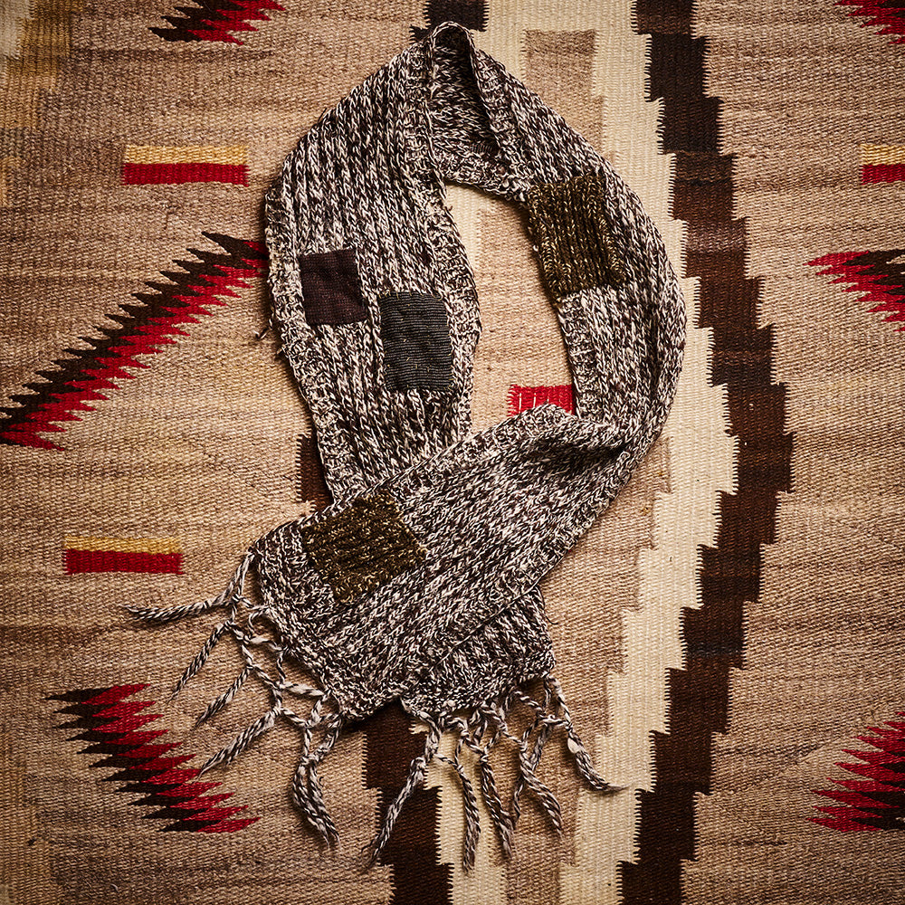 Brown &amp; White Patched Scarf | Doug Bihlmaier
