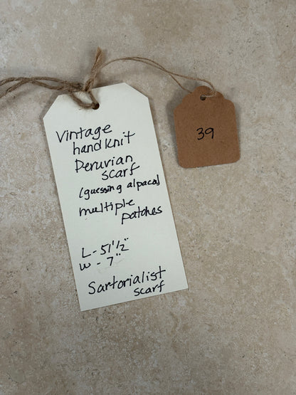 Brown &amp; White Patched Scarf | Doug Bihlmaier