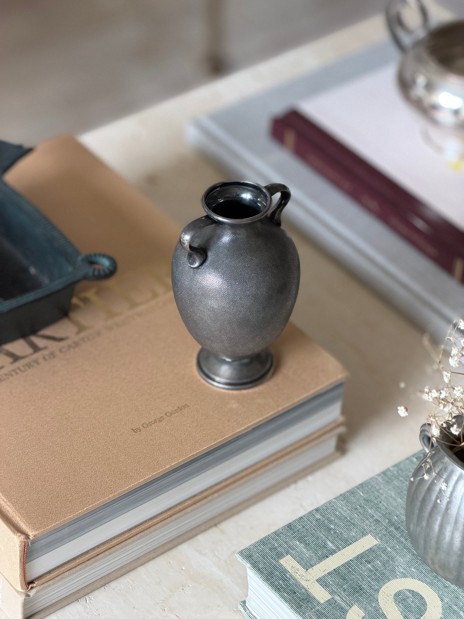 Buccellati Italian Silver Hand Textured Handled Vase | Collectors Gene