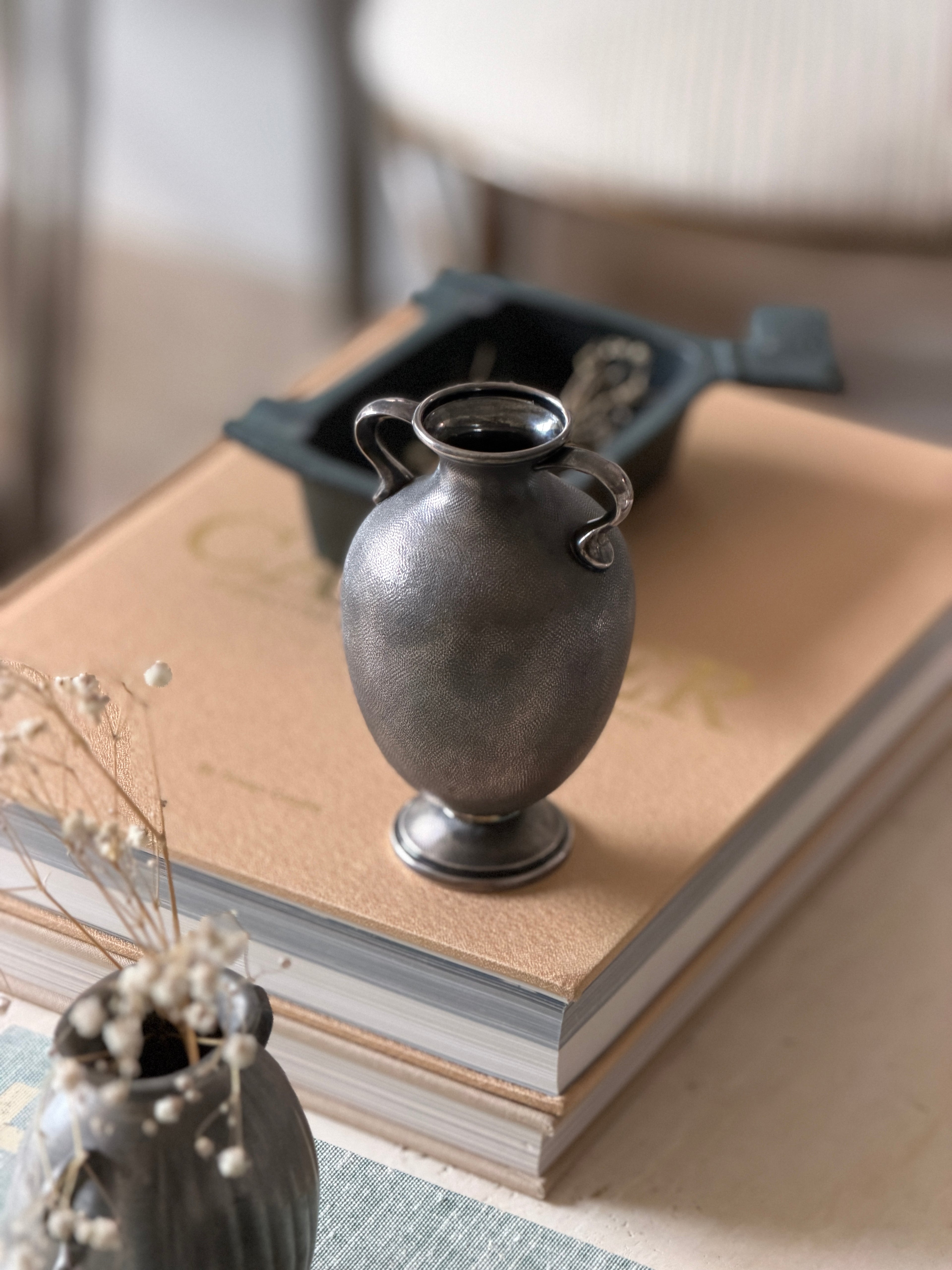 Buccellati Italian Silver Hand Textured Handled Vase | Collectors Gene
