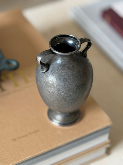 Buccellati Italian Silver Hand Textured Handled Vase | Collectors Gene