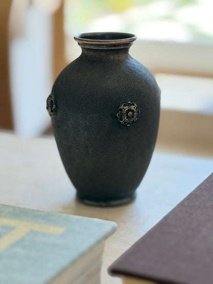 Buccellati Sterling Silver Textured Rosette Vase