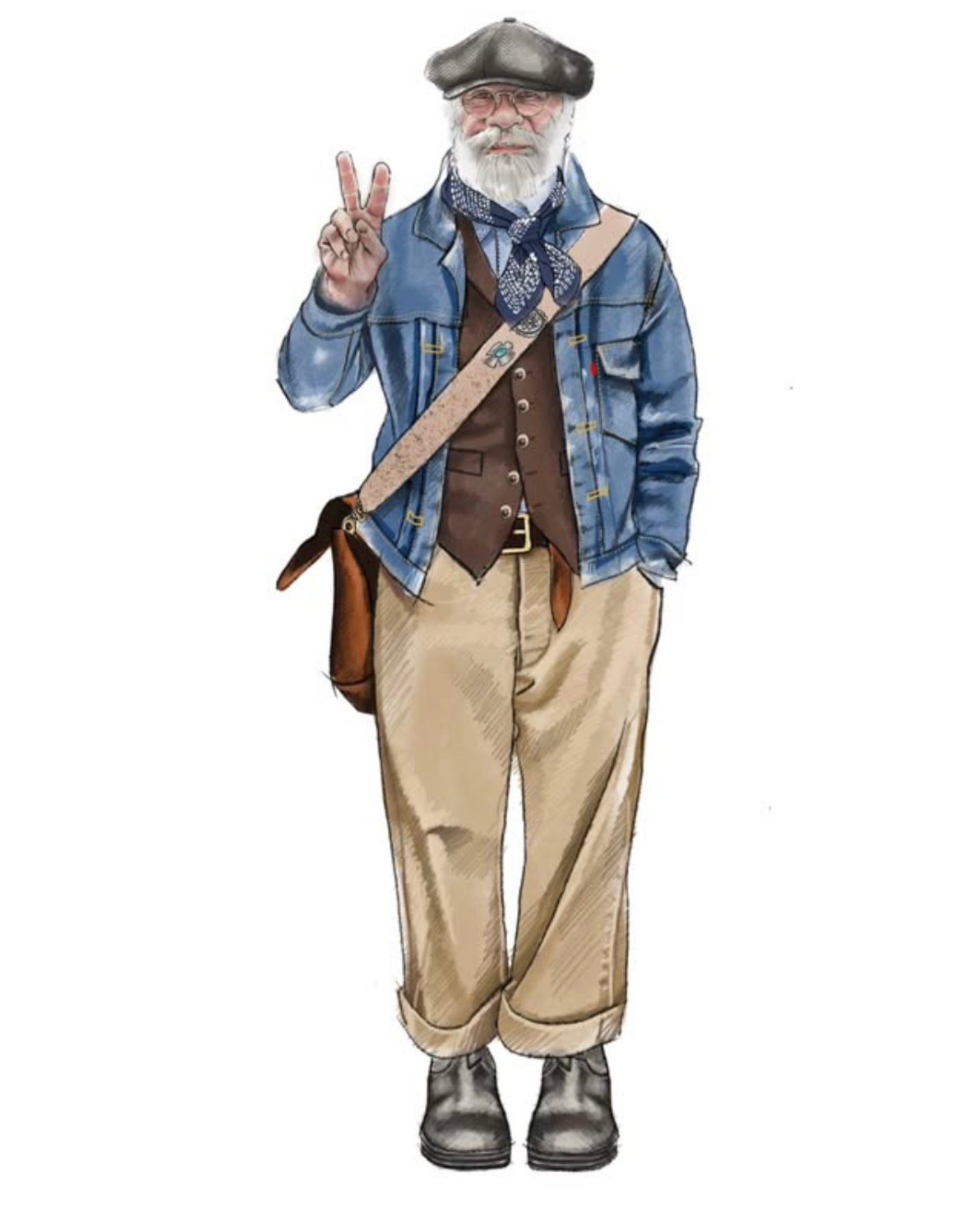 Canvas Hunting Bag with Navajo Pins | Doug Bihlmaier