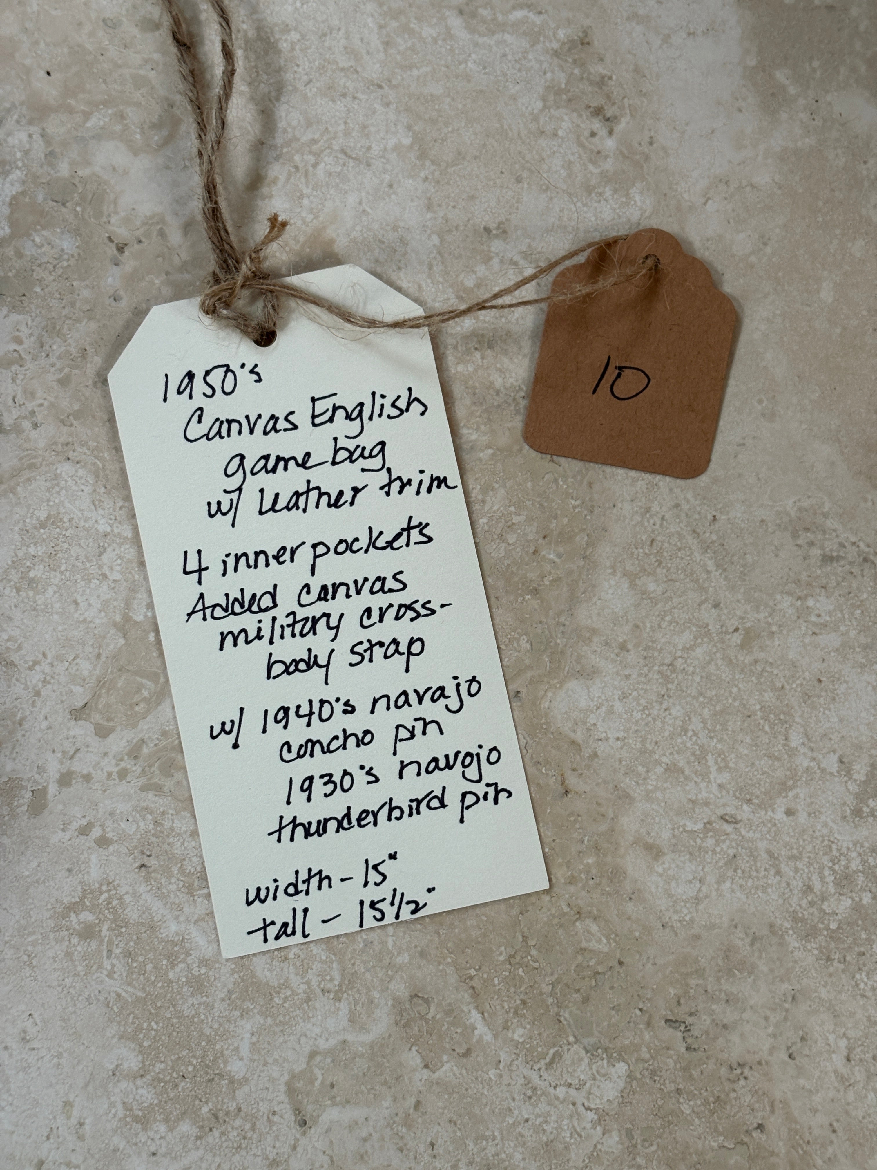 Canvas Hunting Bag with Navajo Pins | Doug Bihlmaier