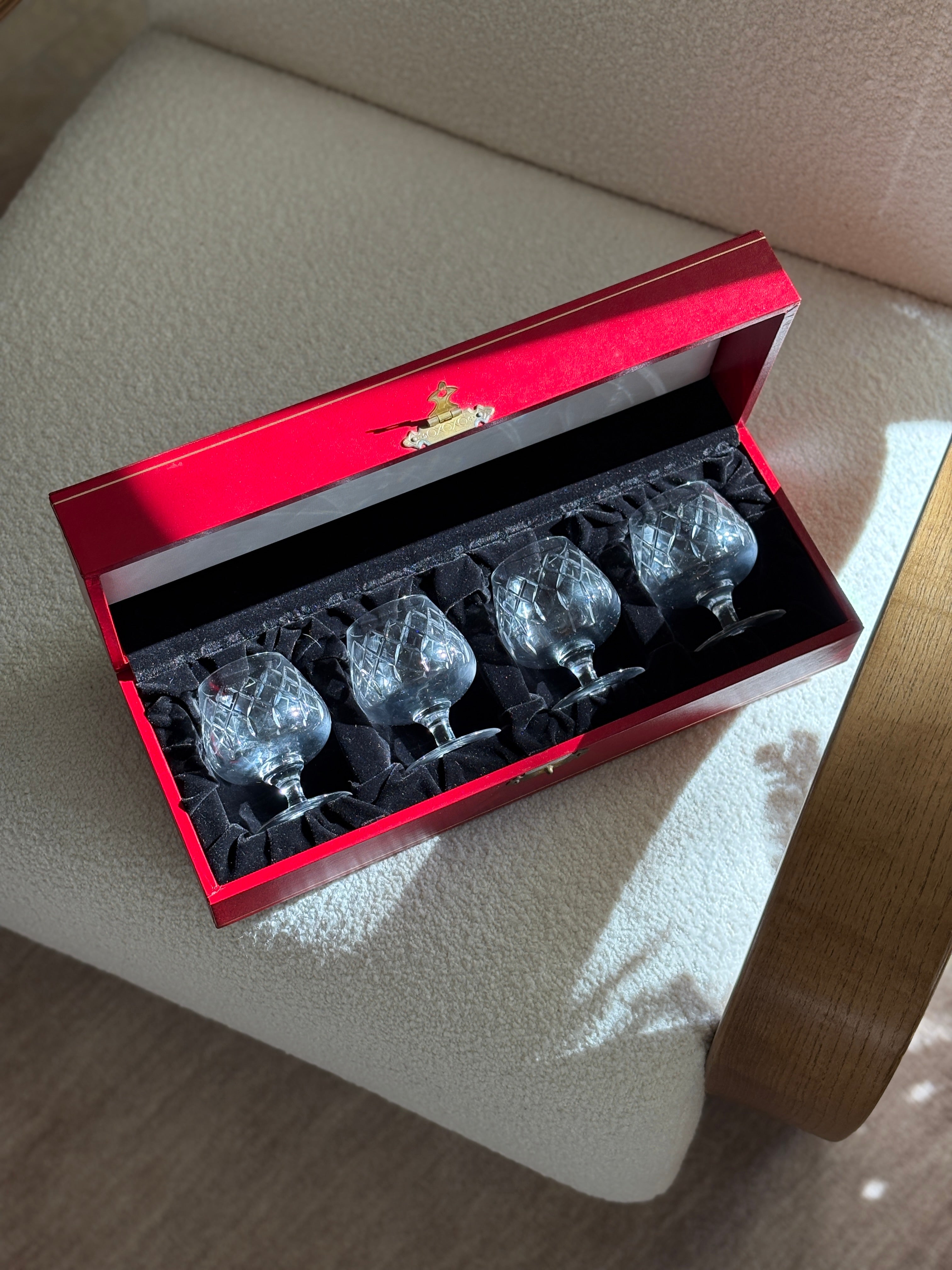 ブランデー CAUTIER Cartier Brandy Snifter Glass Set with Box – Collectors Gene