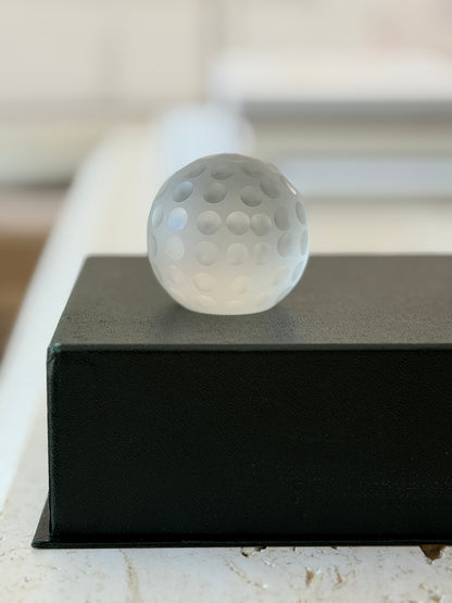 Cartier Crystal Golf Ball Paperweight
