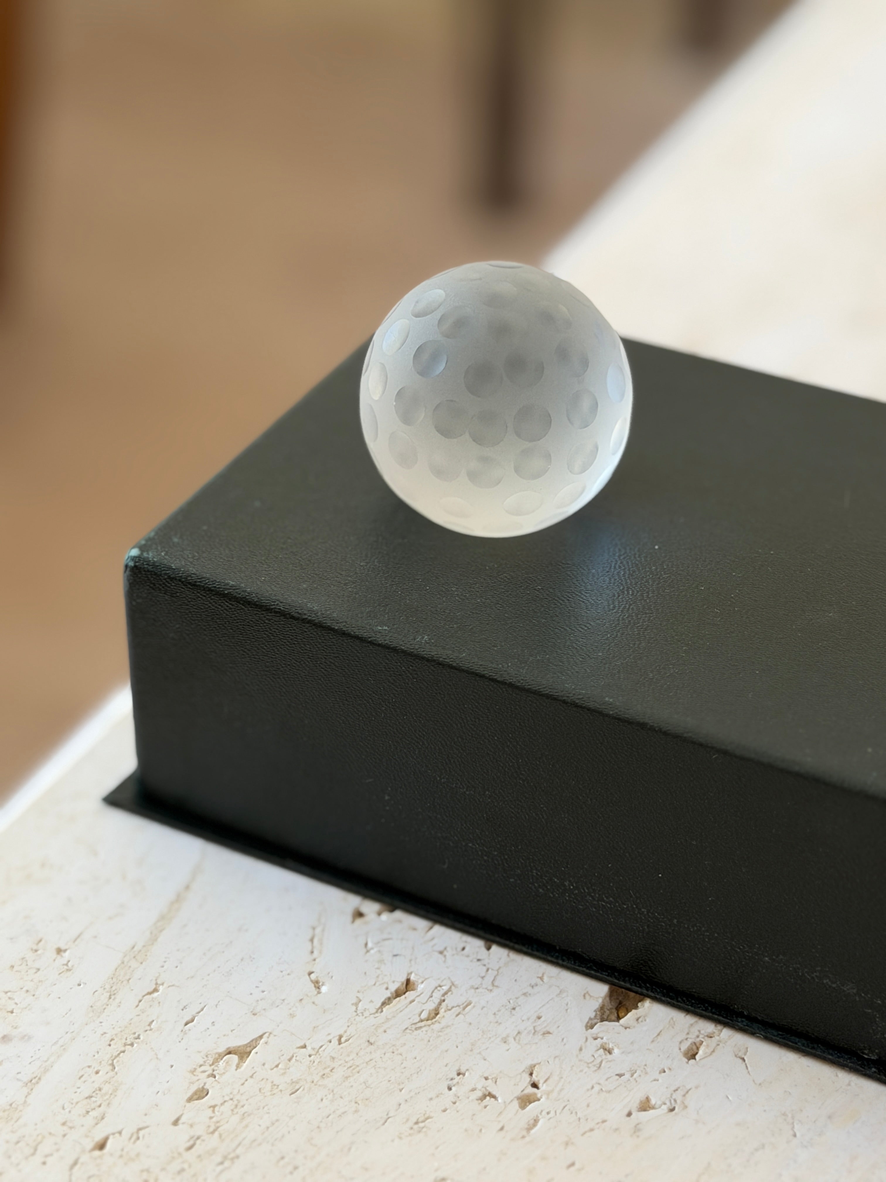Cartier Crystal Golf Ball Paperweight