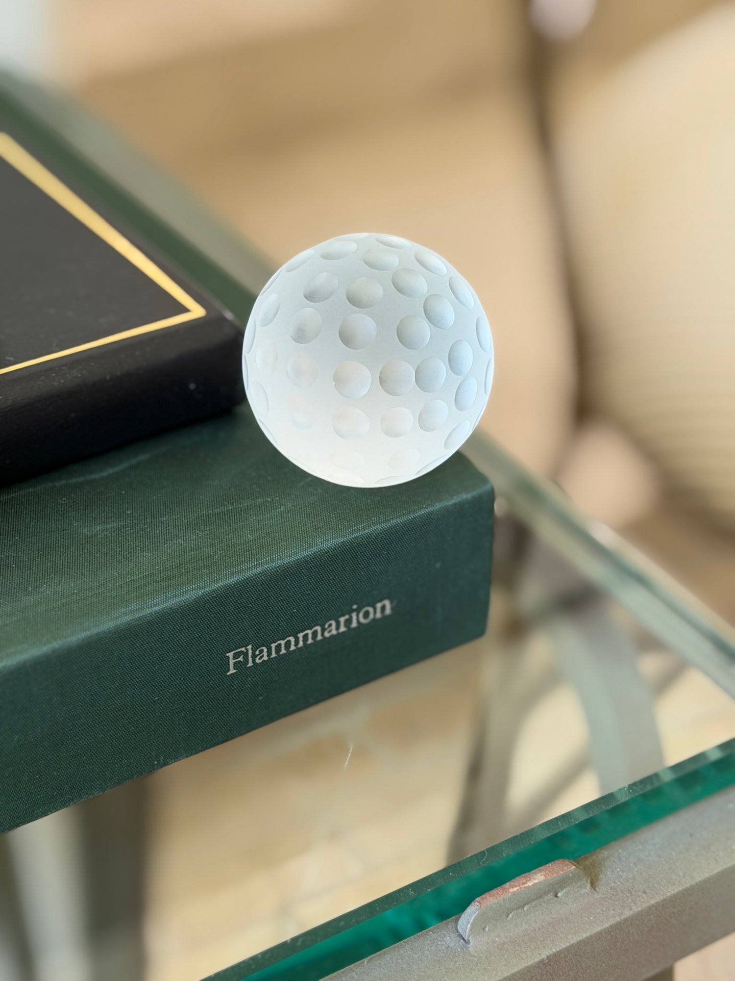 Cartier Crystal Golf Ball Paperweight