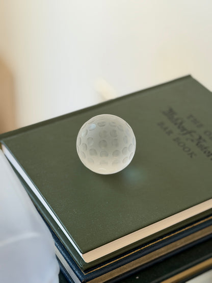 Cartier Crystal Golf Ball Paperweight