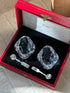 Cartier Glass Salt Cellars with Sterling Silver Spoons in Original Box | Collectors Gene