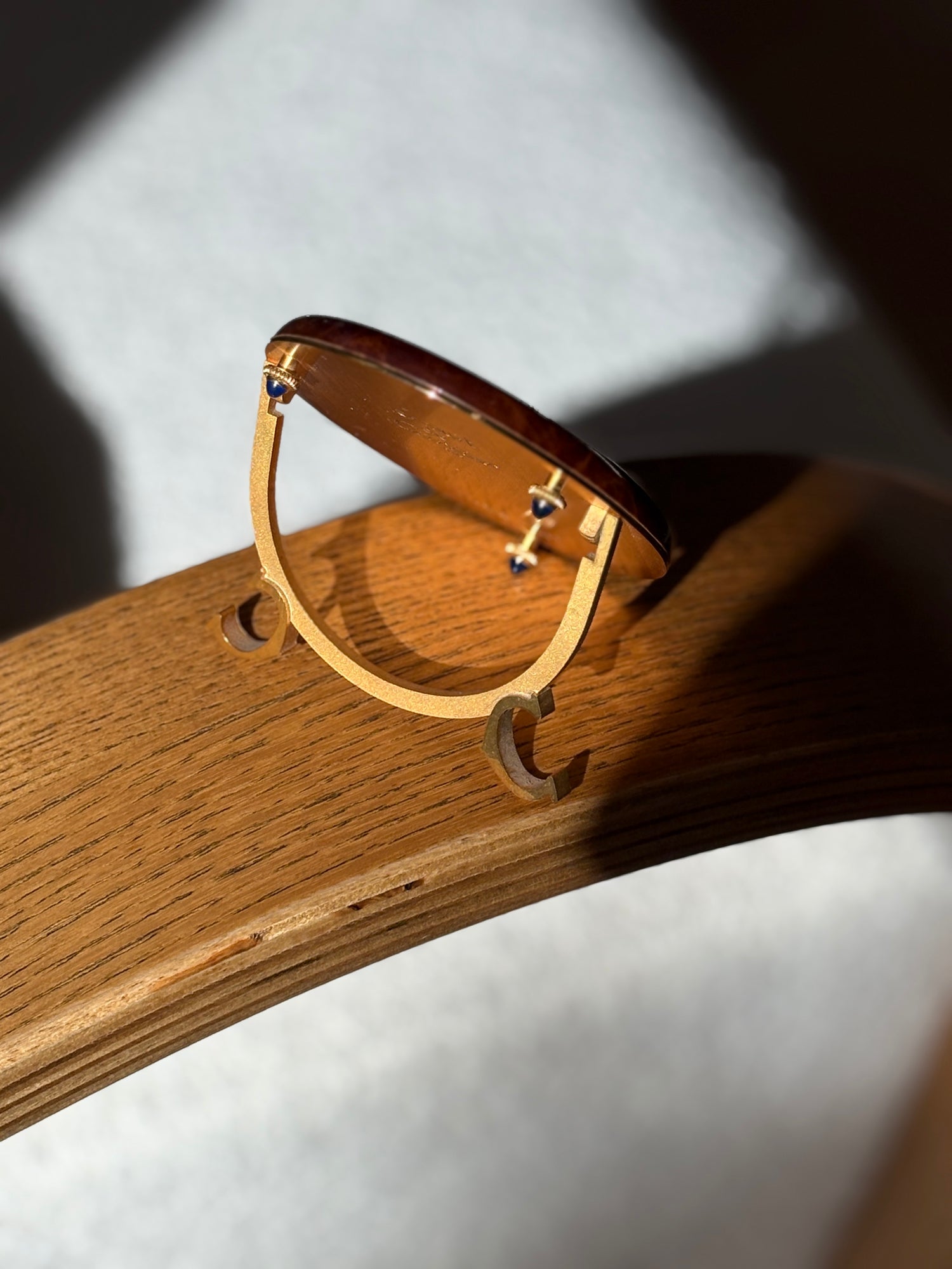 Cartier “Le Must de Cartier” Brown Enamel "Baignoire" Oval Picture Frame | Collectors Gene