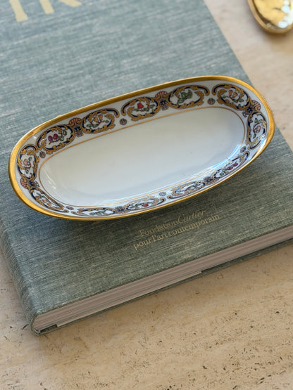 Cartier Limoges La_Maison Du Prince Porcelain Relish Dish with Original Box Pouch | Collectors Gene
