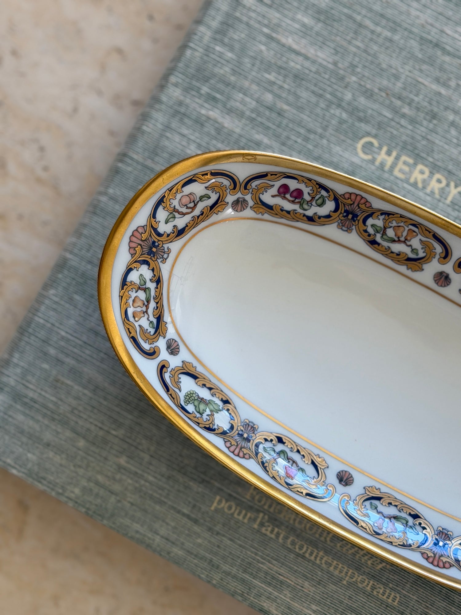 Cartier Limoges La_Maison Du Prince Porcelain Relish Dish with Original Box Pouch | Collectors Gene